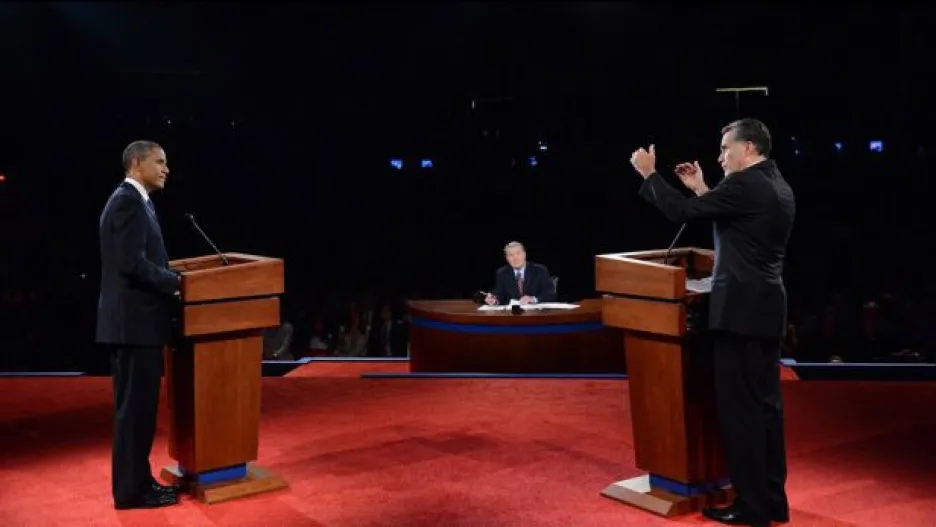Video Obama a Romney se střetli v první volební televizní debatě