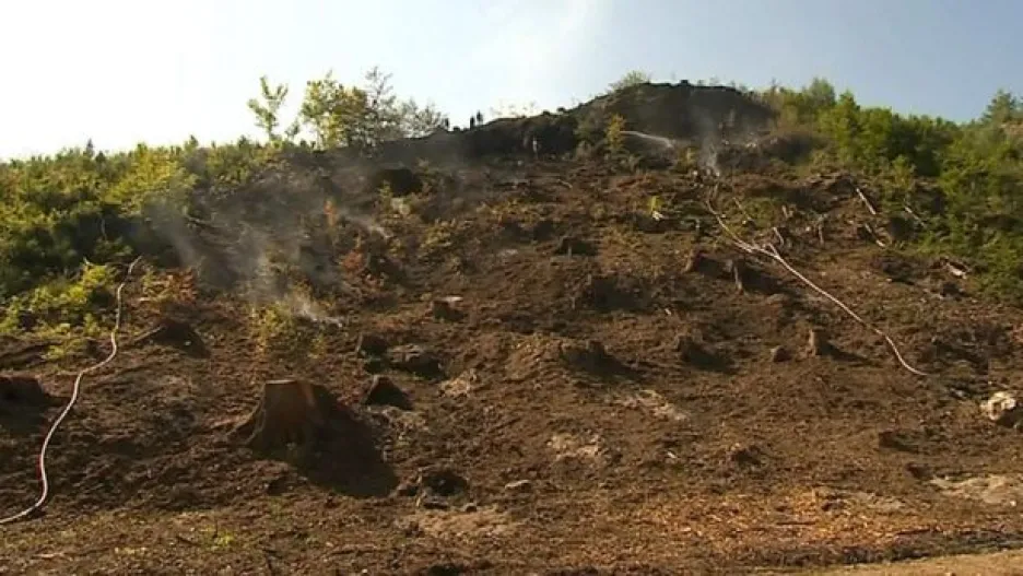 Video Požár lesa na Šumpersku