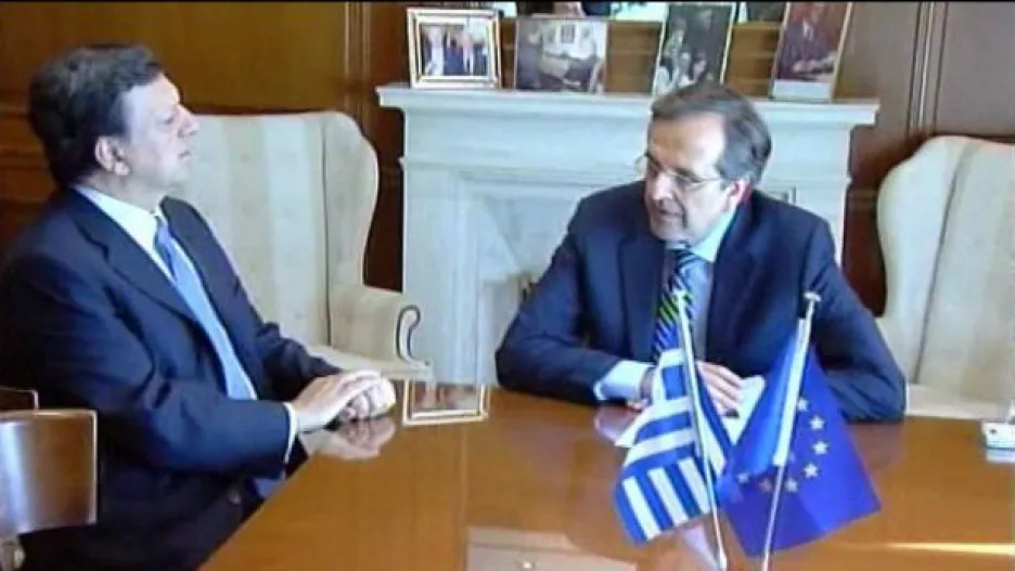 Video Barroso přicestoval do Atén