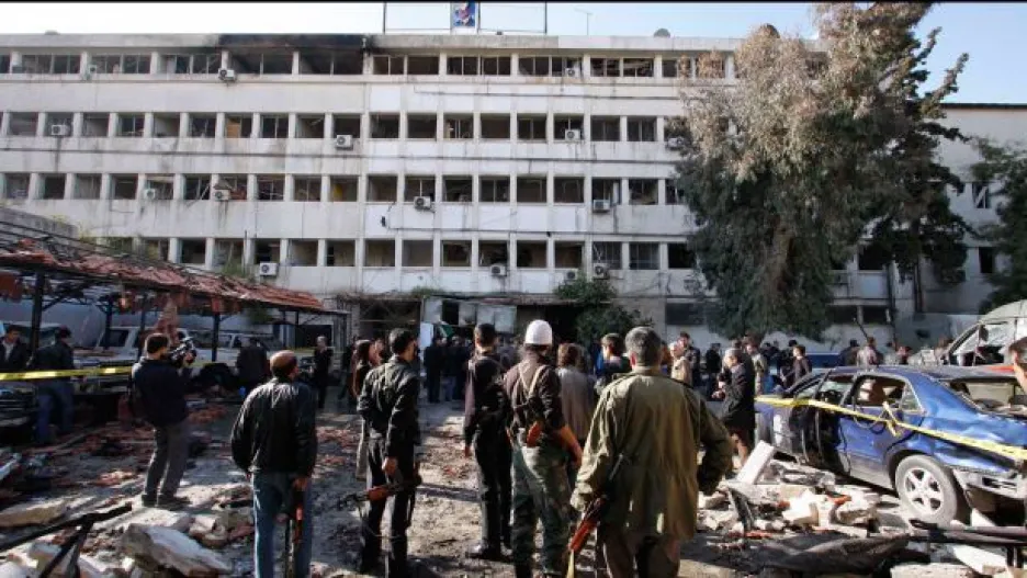 Video V Damašku explodoval autobus