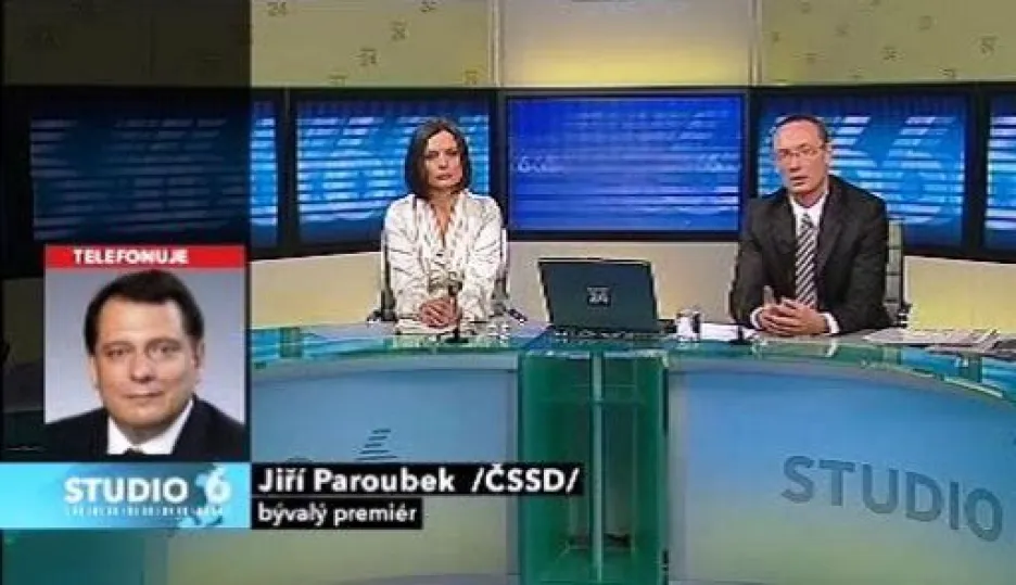 Video Jiří Paroubek ve Studiu ČT24