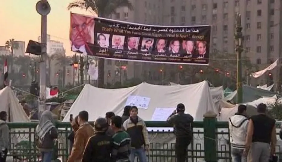 Video Demonstranti náměstí Tahrír neopouštějí