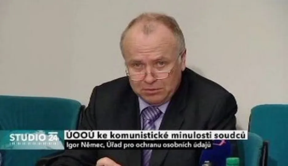 Video Vystoupení šéfa ÚOOÚ Igora Němce