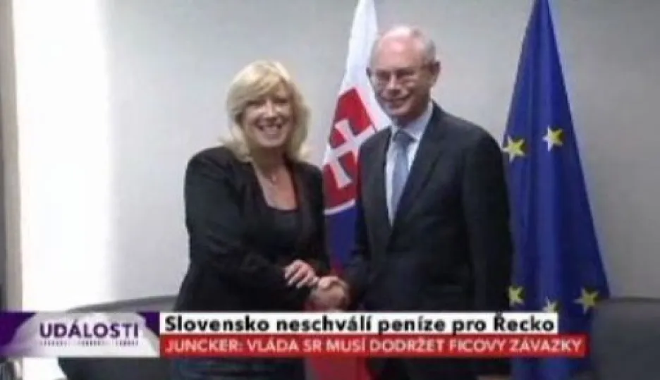 Video Nová slovenská vládá pomoc Řecku odmítá