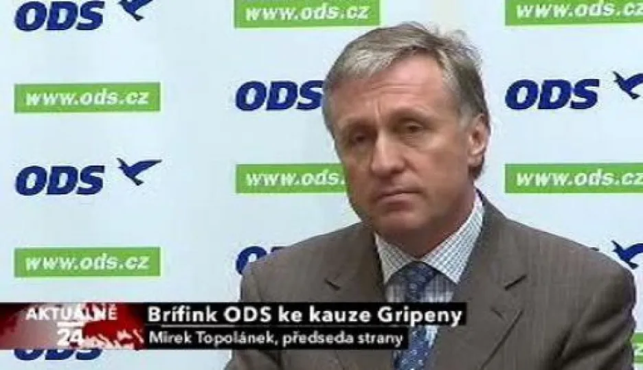 Video Brífink ODS ke kauze gripeny