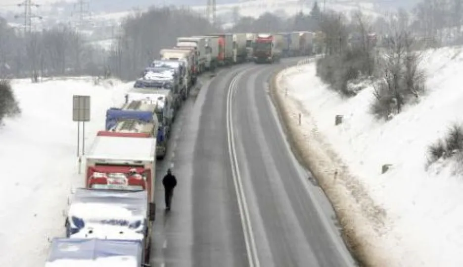 Video Další protest slovenských dopravců