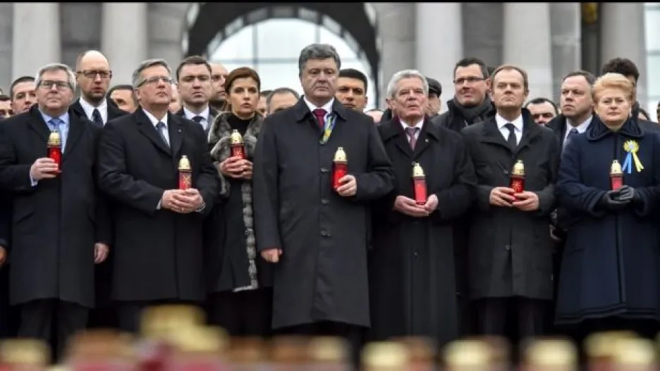 Video Delegace zavzpomínaly na oběti kyjevského masakru