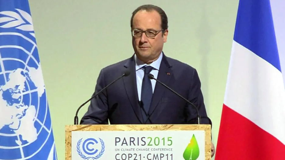 Video Úvodní projev Francoise Hollanda na klimatickém summitu