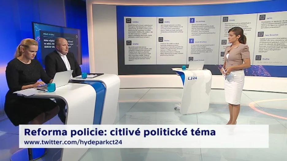 Video 90’ ČT24 - Zpráva o reorganizaci policie",