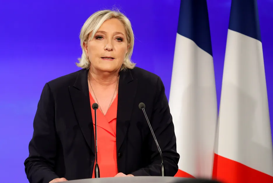 Video Povolební projev Marine Le Penové