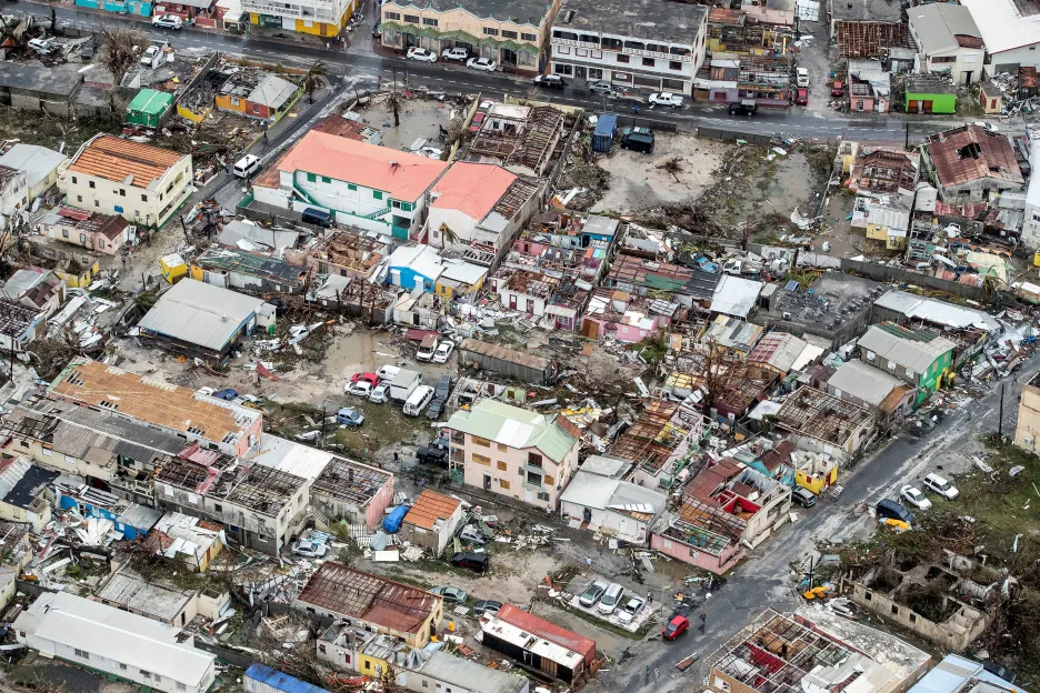 Video Ostrov Svatý Martin po zasažení hurikánem Irma