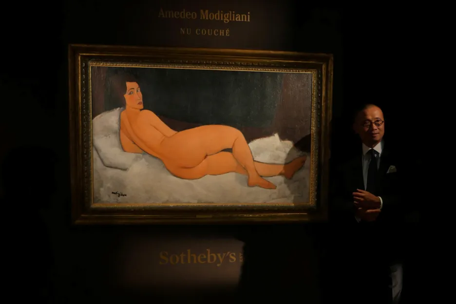 Video Modiglianiho akt se vydražil za 3,4 miliardy korun