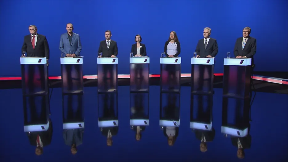 Video Lídři kraje Vysočina o zdraví prezidenta Zemana v předvolební debatě ČT24