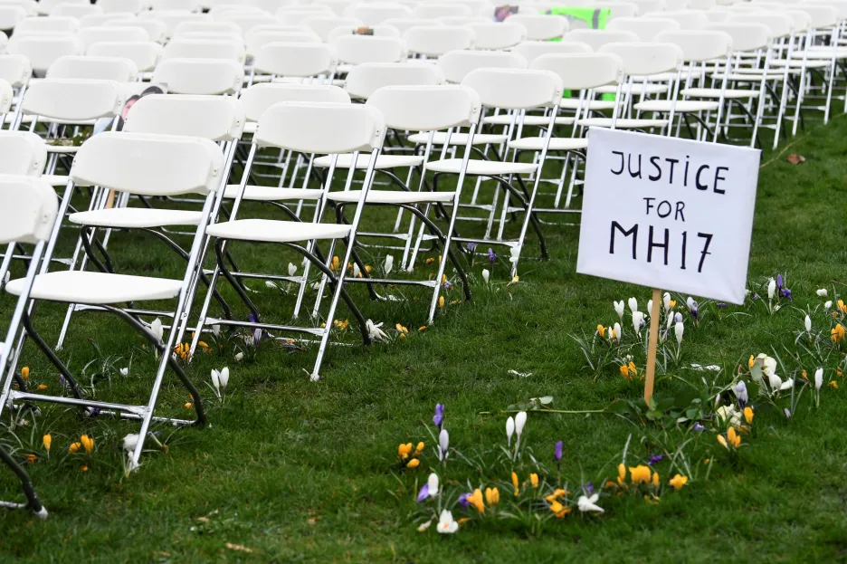 Protest pozůstalých po obětech letu MH17
