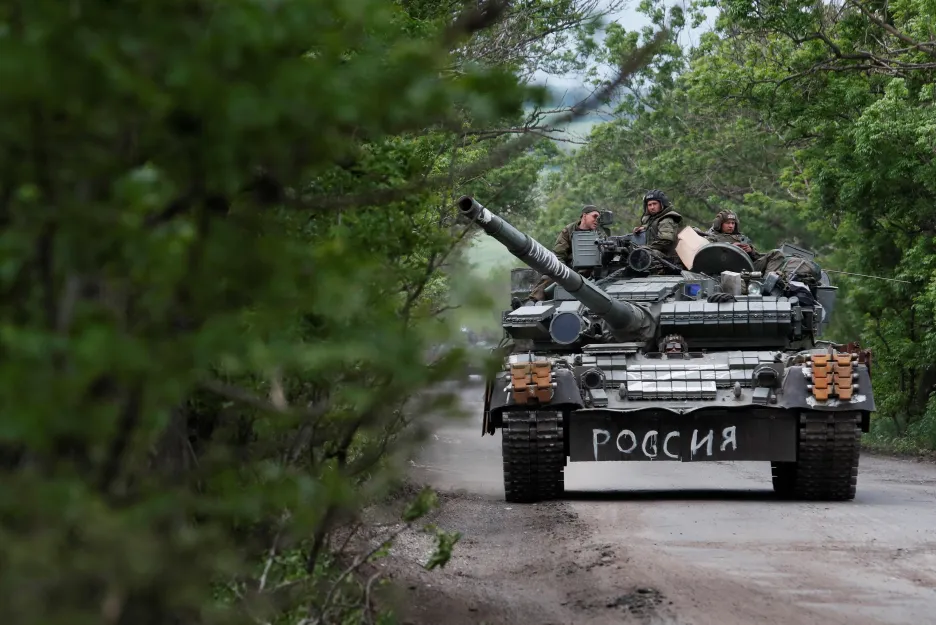 Tank proruských separatistů v Doněcké oblasti