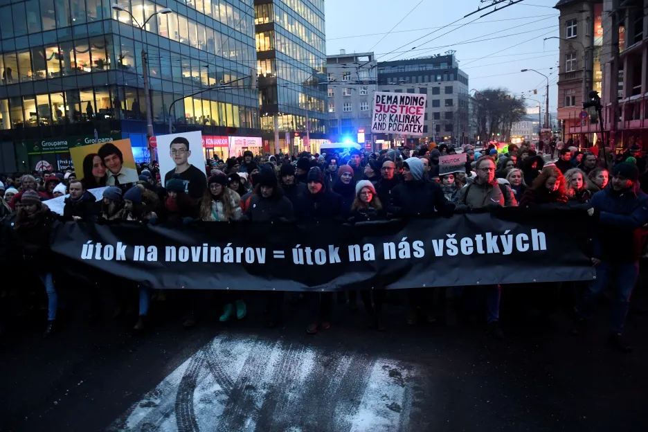 Bratislavský pochod na památku Kuciaka a jeho snoubenky 