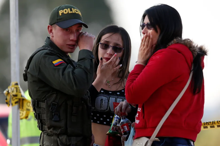 Reakce na útok v Bogotě v areálu policejní akademie