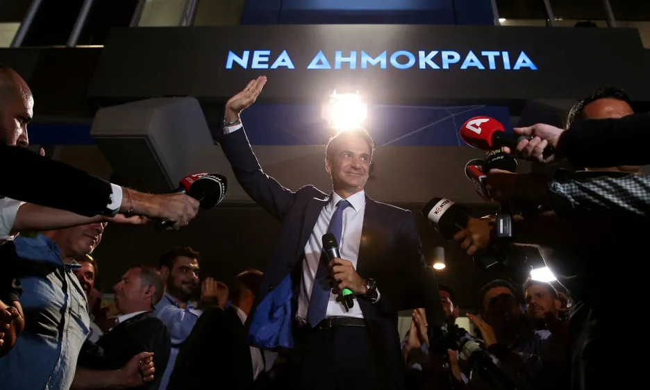 Šéf Nové demokracie Kyriakos Mitsotakis