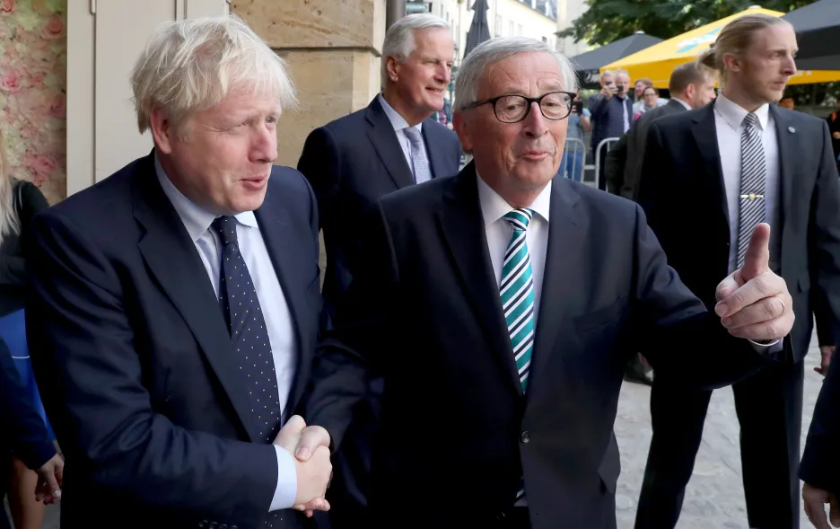 Boris Johnson a Jean-Claude Juncker v Lucemburku