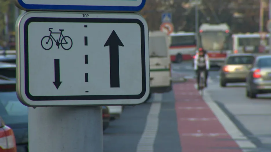 Pruh pro cyklisty v Brně