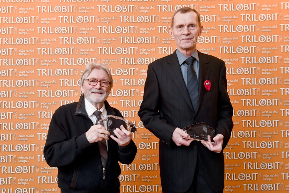 Ladislav Mrkvička a Jiří Schitzer (zleva) získali Hlavní cenu Trilobit 2020