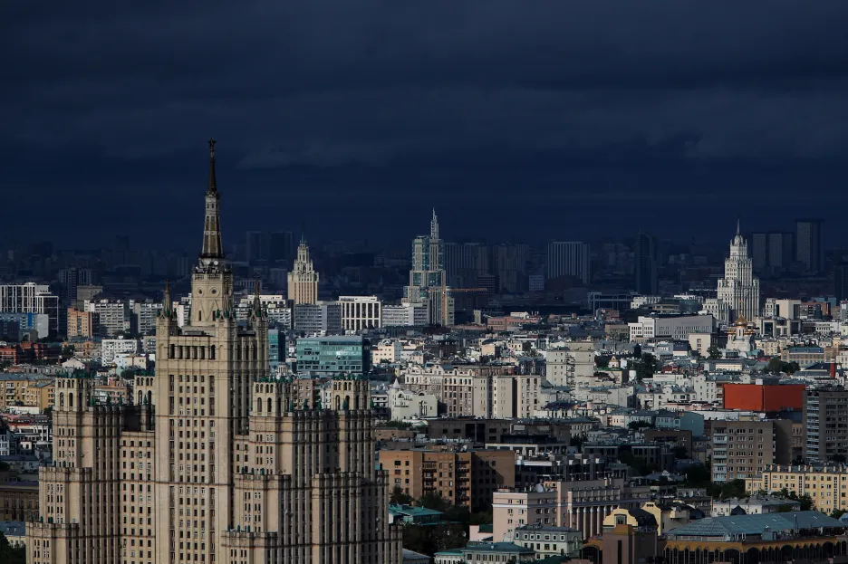 Centrum Moskvy s takzvanými Stalinovými mrakodrapy