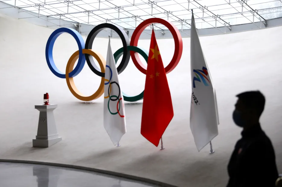 Olympijské kruhy v Pekingu