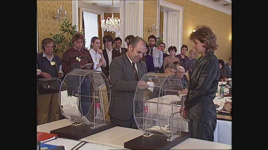 Volby 1992: vylosování čísel pro volební subjekty