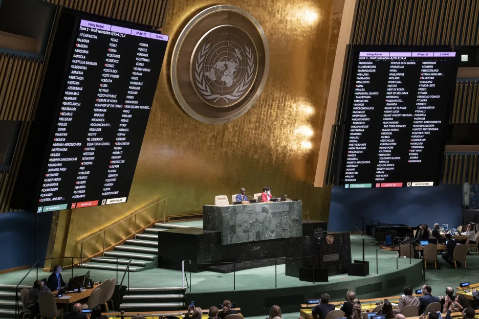 Hlasování o vyloučení Ruska z Rady OSN pro lidská práva