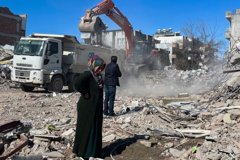 Záchranné práce v tureckém městě Adiyaman