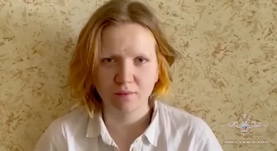 Darja Trepovová na videozáznamu zveřejněném ruským ministerstvem vnitra