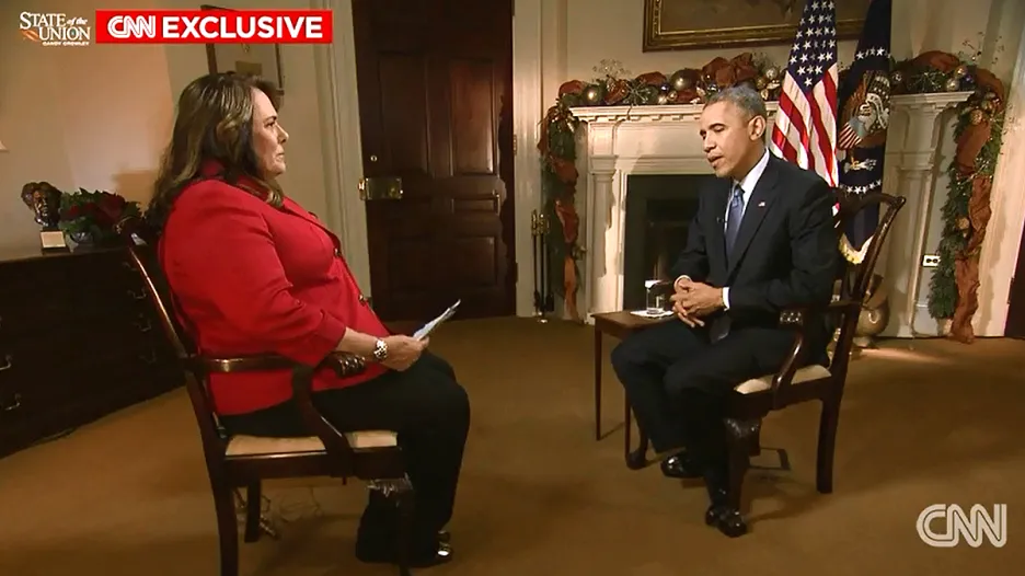 Barack Obama při rozhovoru pro CNN