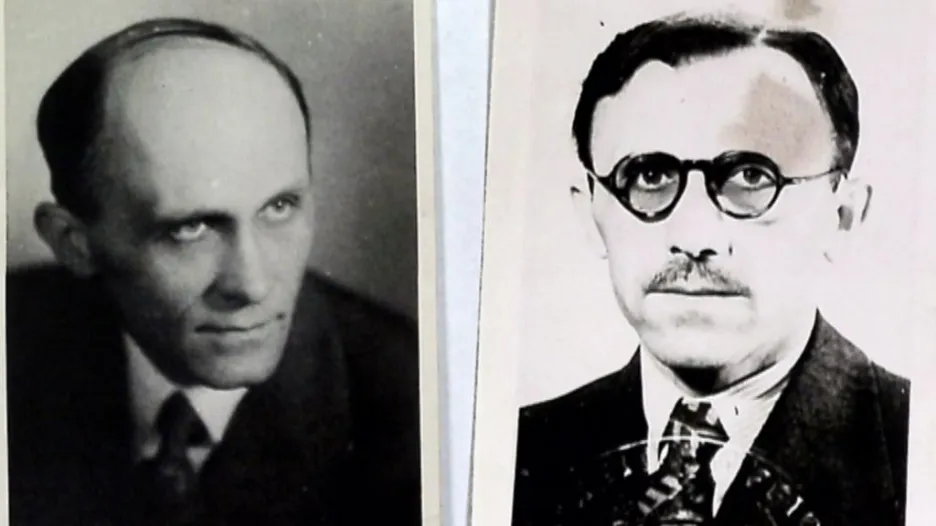 Václav Knotek a jeho podoba v utajení (vpravo)