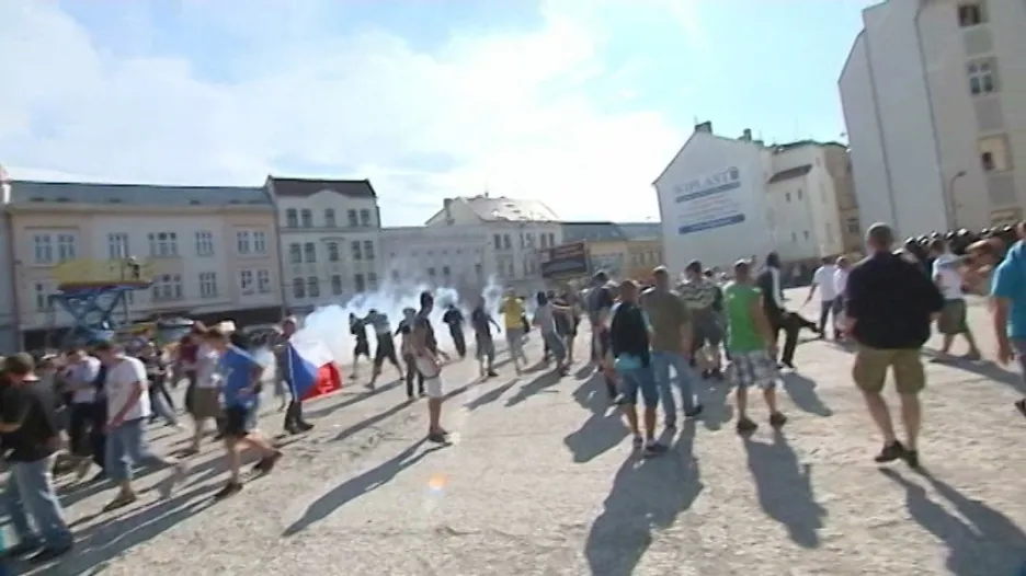 Protiromská demonstrace v Ostravě