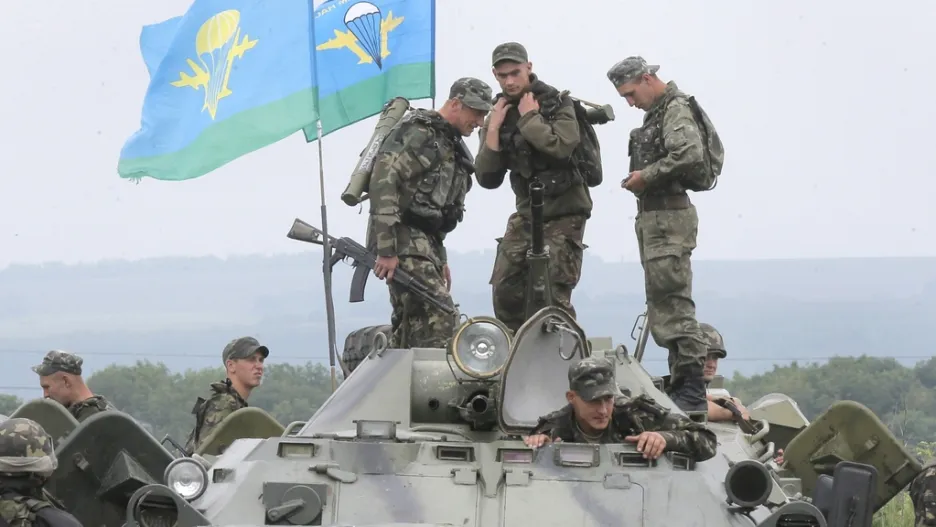 Ukrajinské jednotky u Slavjansku