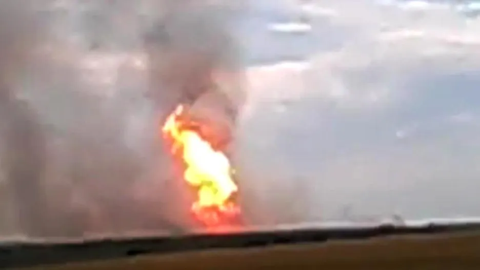Výbuch plynovodu na Ukrajině
