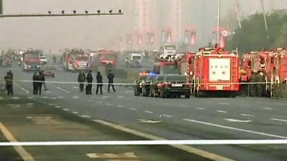 Čínská policie uzavřela okolí partajního sídla v Tchaj-jüanu