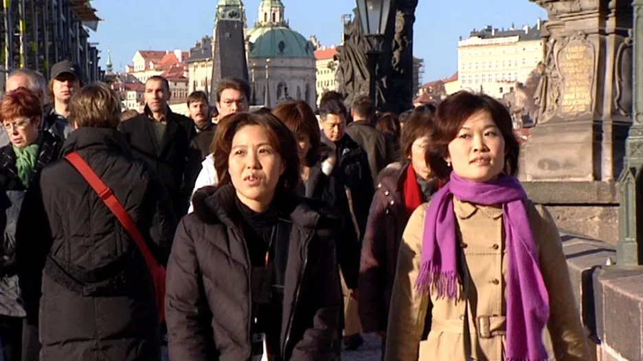 Čínští turisté v Praze