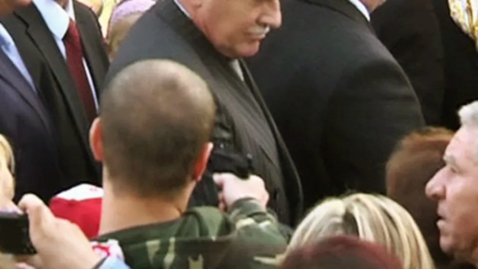 Útok na prezidenta Václava Klause