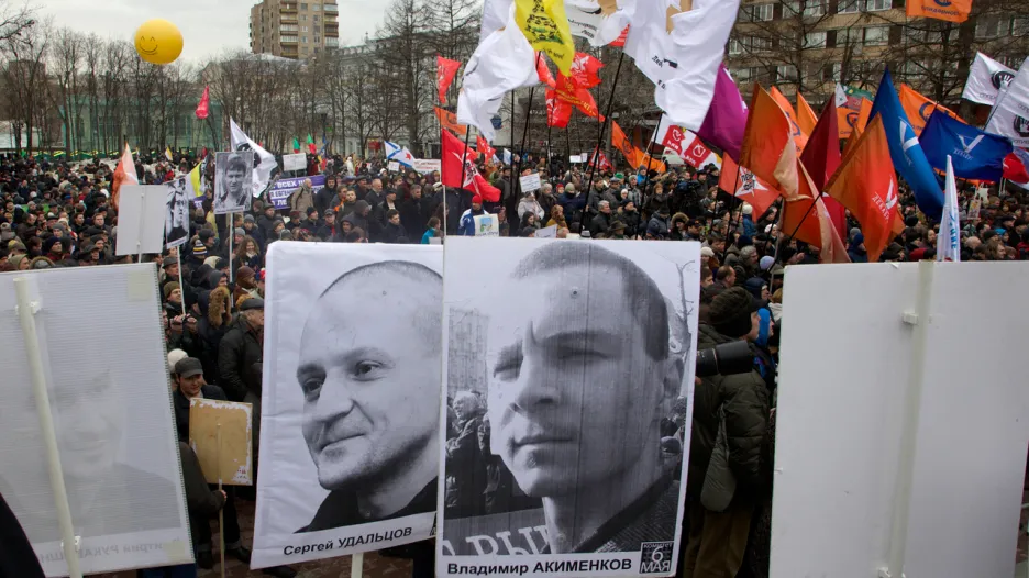 Demonstrace za propuštění vězněných Putinových odpůrců