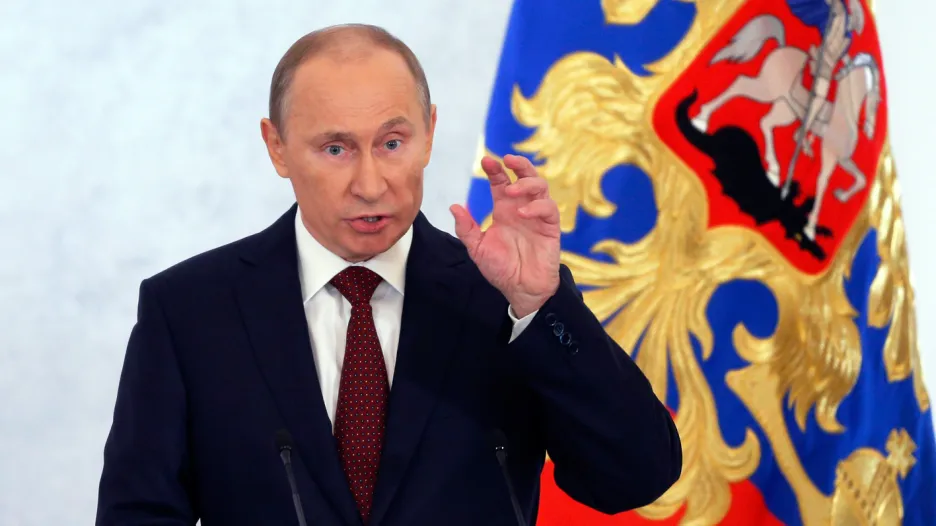 Vladimir Putin přednáší poselství o stavu země