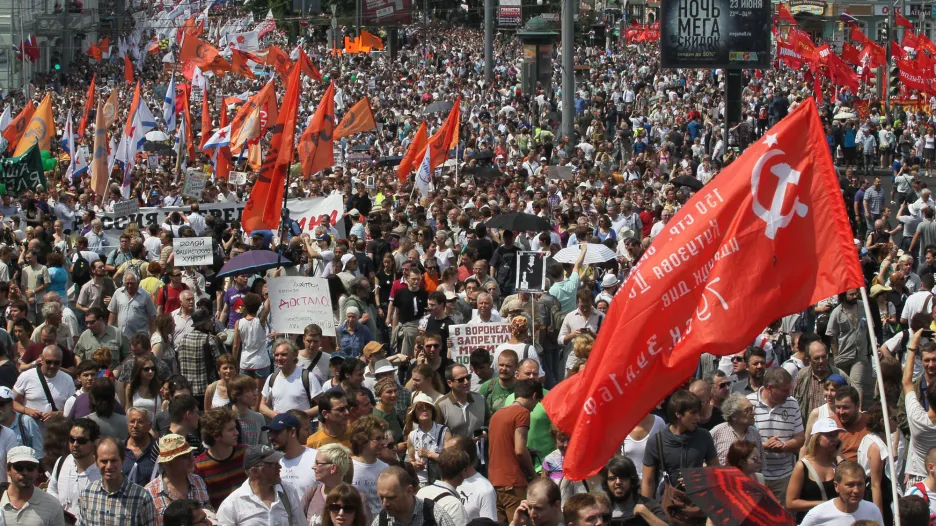 Protestní pochod v Moskvě