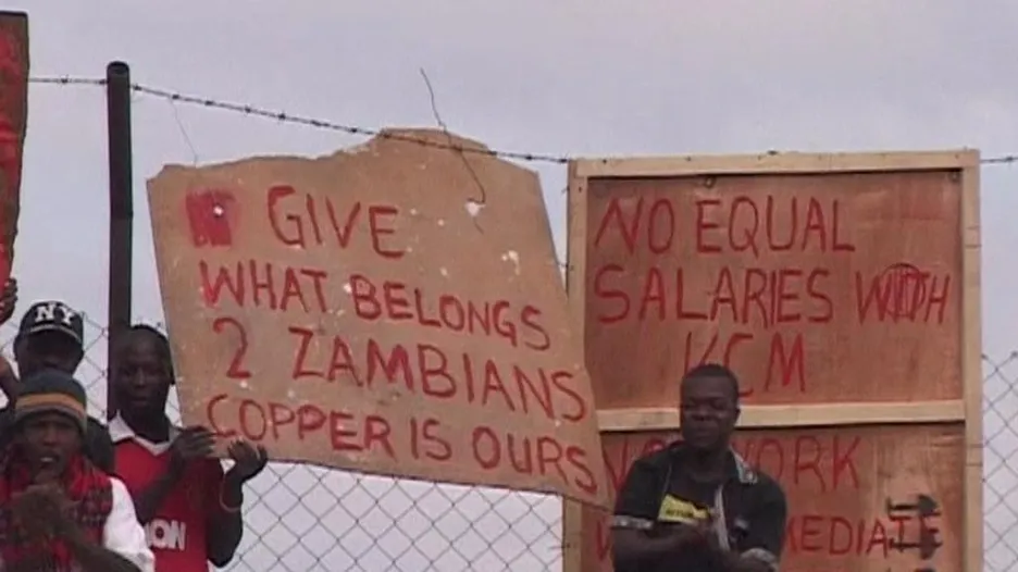 Protestující Zambijci