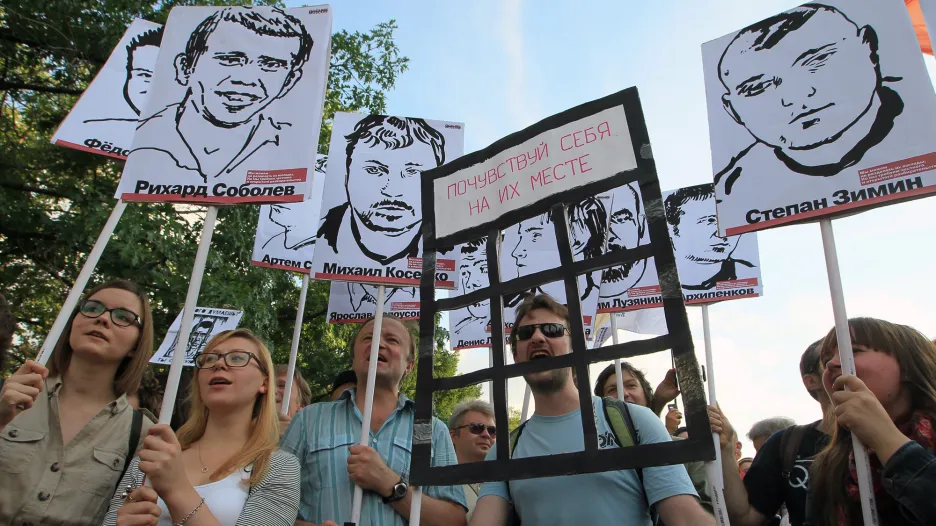 Opoziční demonstrace v Moskvě