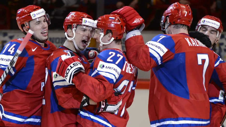 Radost hokejistů Ruska
