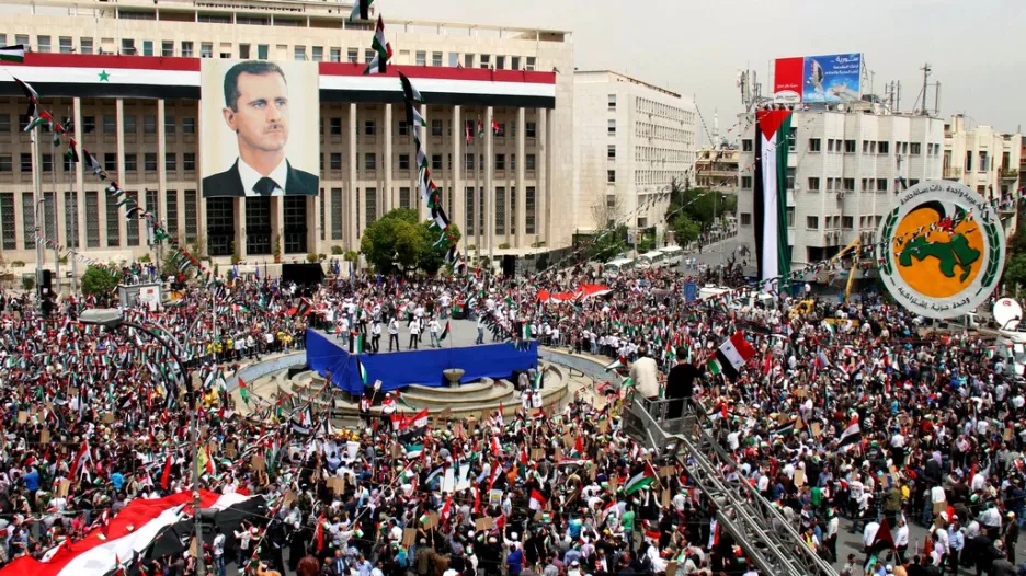 Provládní demonstrace v Sýrii