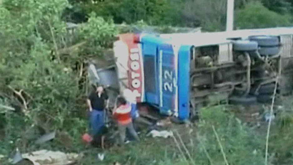 Nehoda autobusu v Argentině