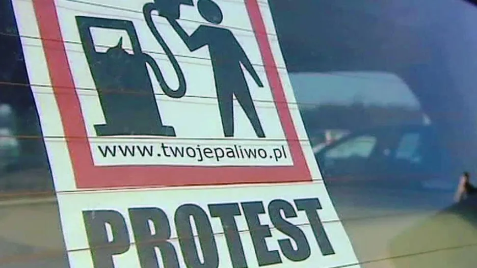 Polský protest proti cenám benzínu