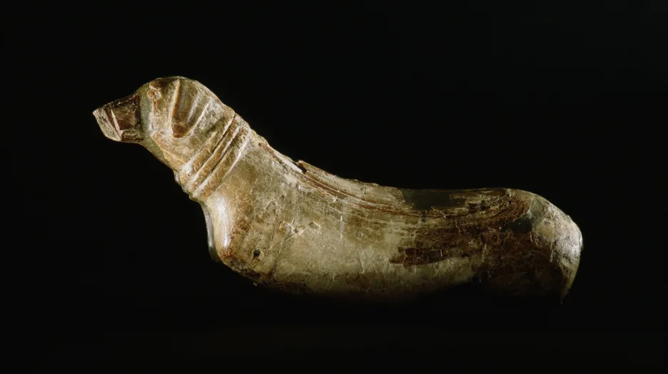 Řezba psa ze starověkého Egypta (stáří cca 4 tis. let př.n.l.)