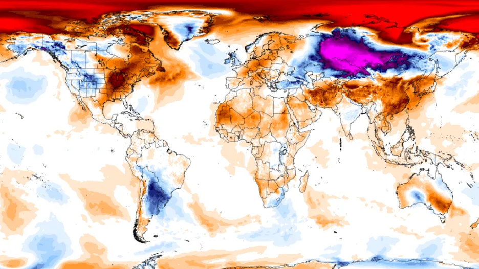 Rekordní teploty nad Arktidou